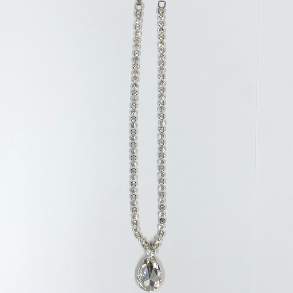 Rhinestone Crystal Pendant Necklace - Picture 1 of 9